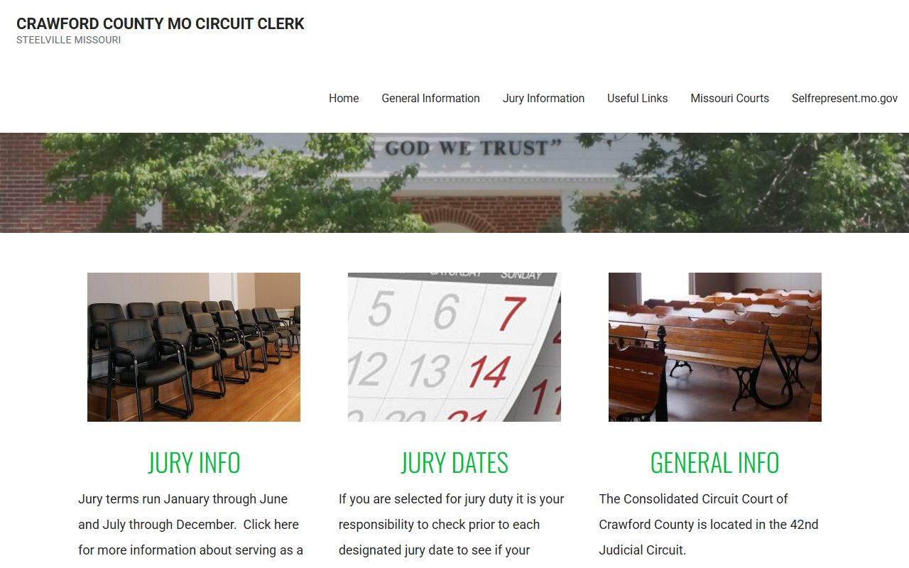 Crawford County Circuit Clerk website with Case.net and 42nd Circuit information